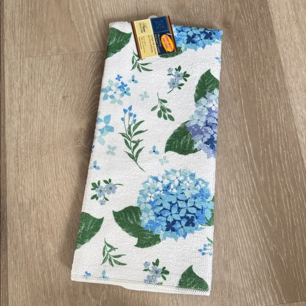 Hydrangea Floral Spring Kitchen 4pc Kitchen Linen Set NEW 🏷️